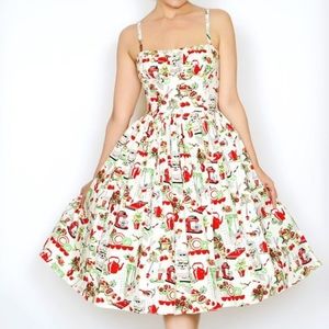 Paris Dress in Kitchen Print